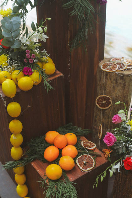 Floral detail and Photo-op — Brunch decor — Alila Diwa Goa